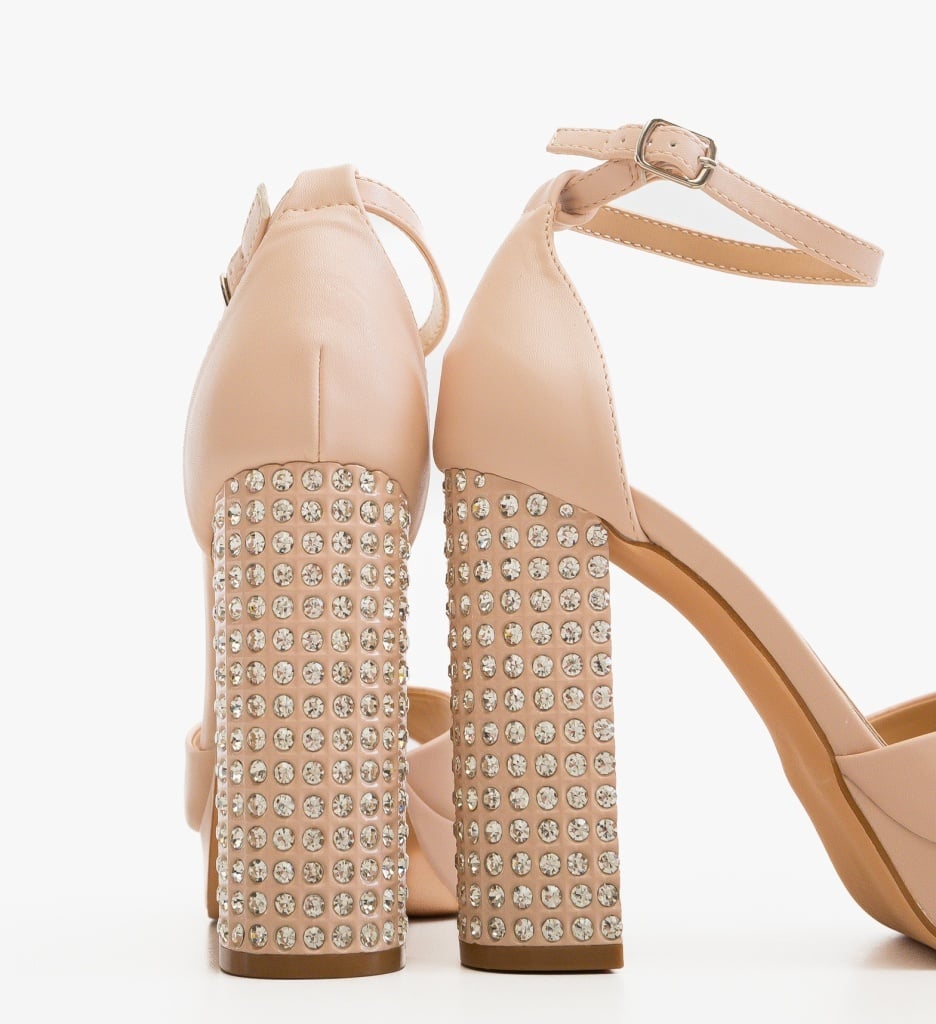 Sandale cu toc Avan Bej | Eleganță și Confort - imagine 3