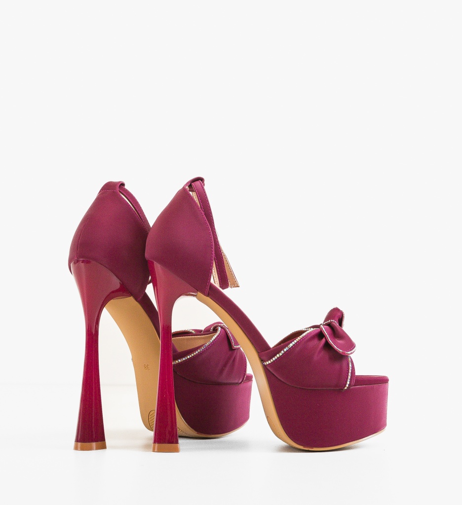 Sandale cu Toc Lavra Grena | Eleganță și Stil - imagine 3