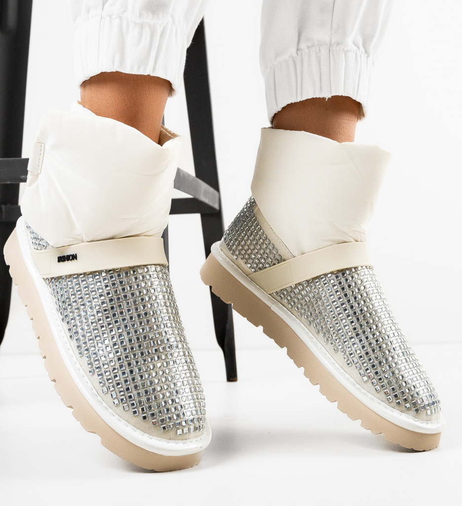 Cizme tip UGG Bej - Confort și Stil | Cinci - imagine 2