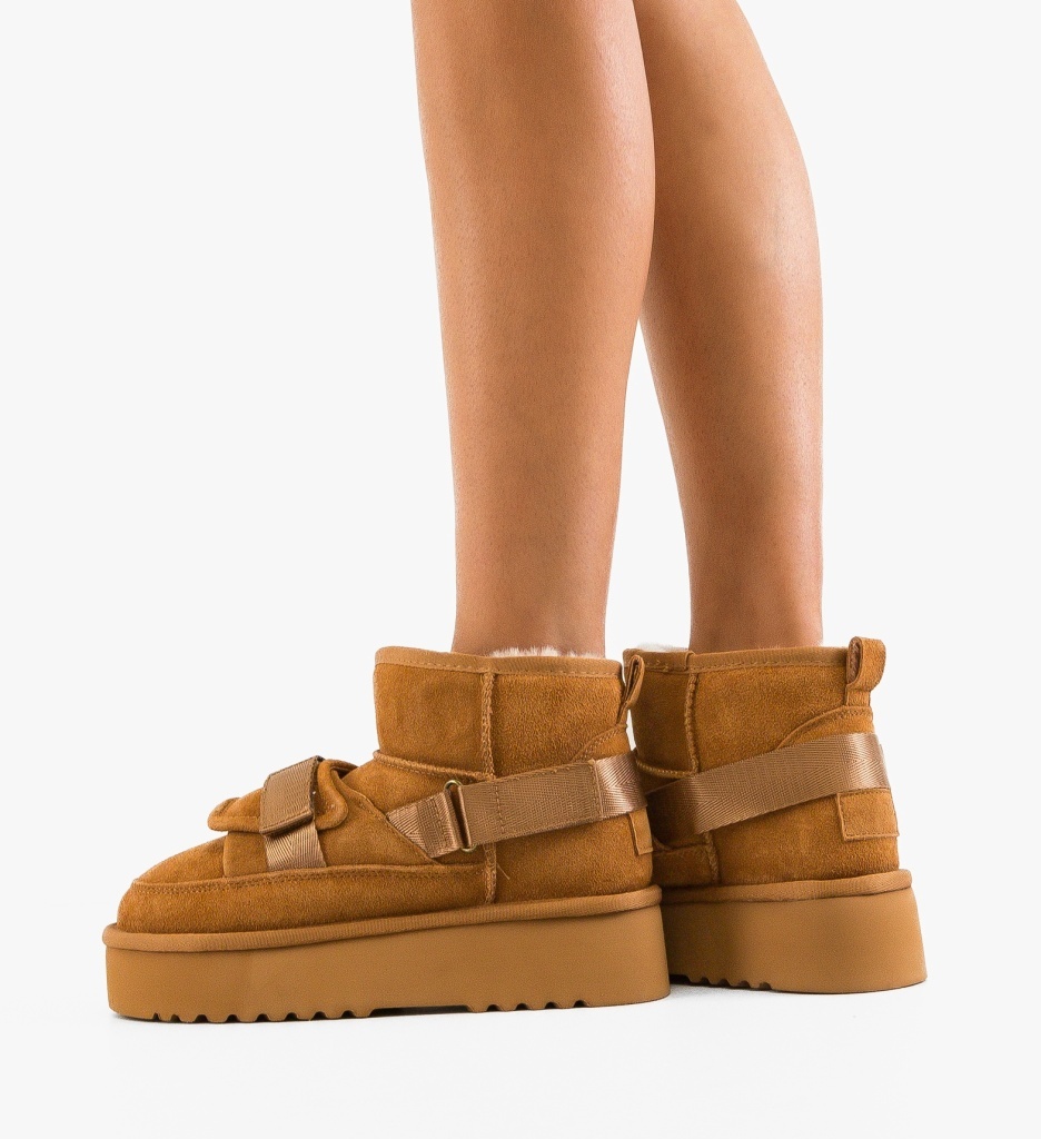 Cizme tip Ug Kaiana Camel - Confort Termic - imagine 3