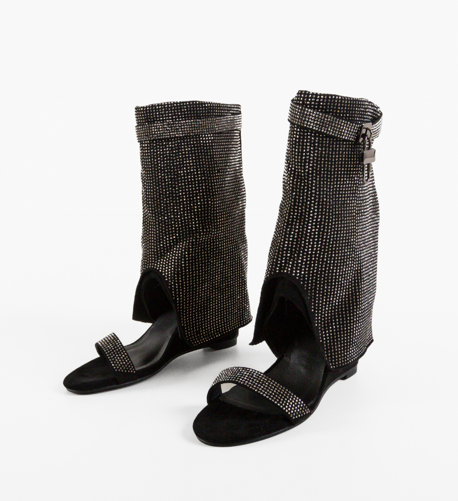 Platforme Hemdal Negre - Stil si Inaltime - imagine 6