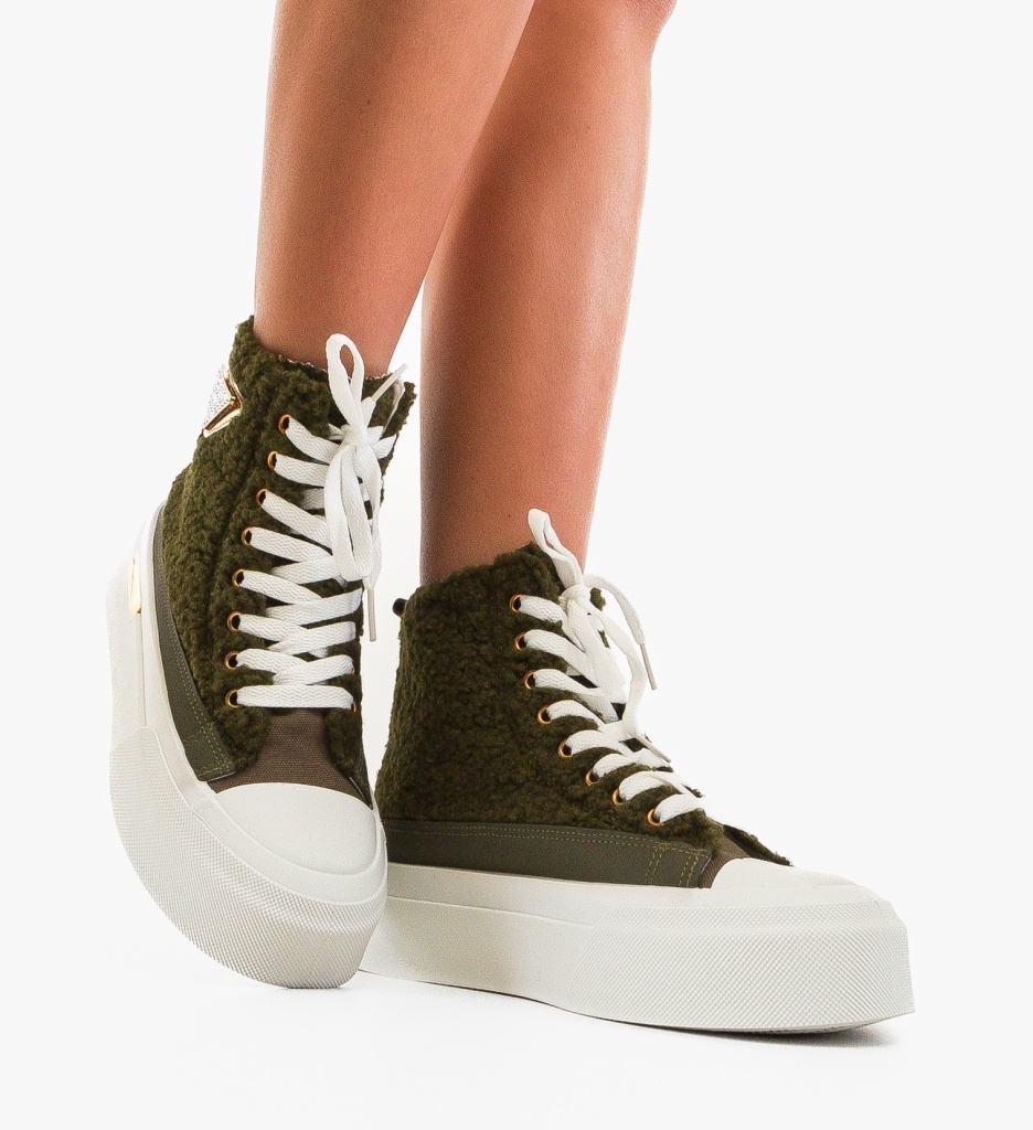 Sneakers Dama Pakkle Verzi – Confort Stilat - imagine 4