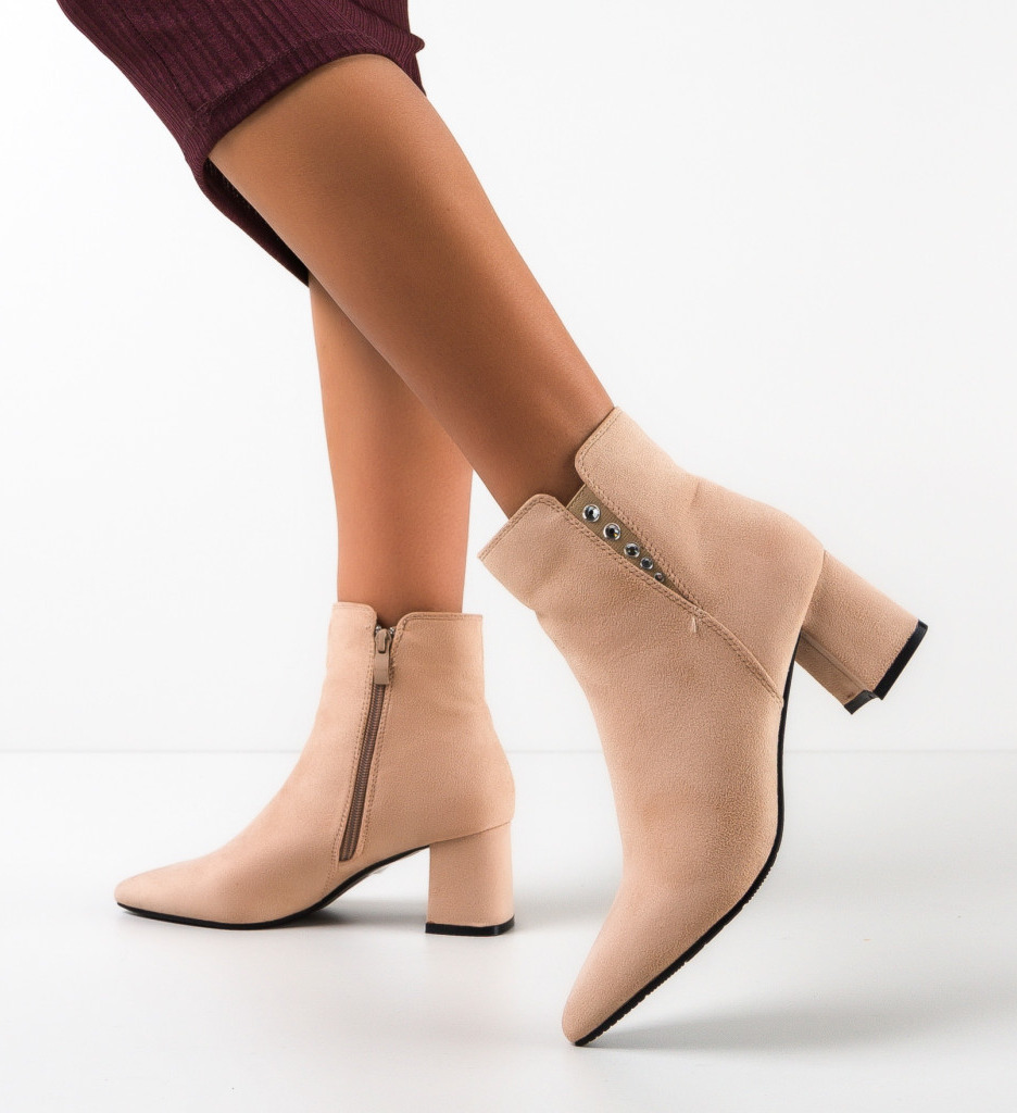 Botine Dama Rezaq Bej - Eleganță și Confort - imagine 4