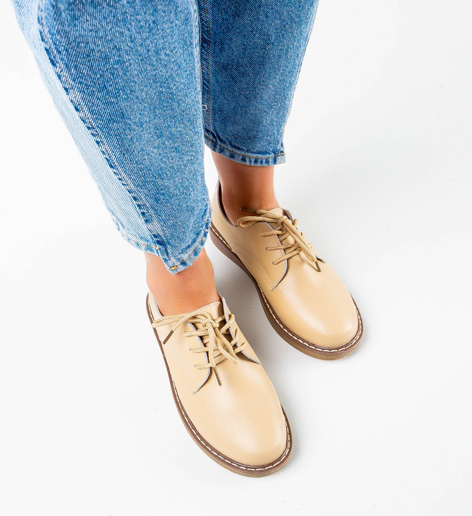 Pantofi Casual Doria Bej - Confort și Stil - imagine 2