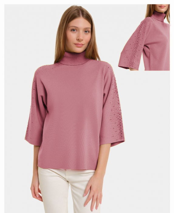 Pulover elegant Shopika cu pietricele argintii