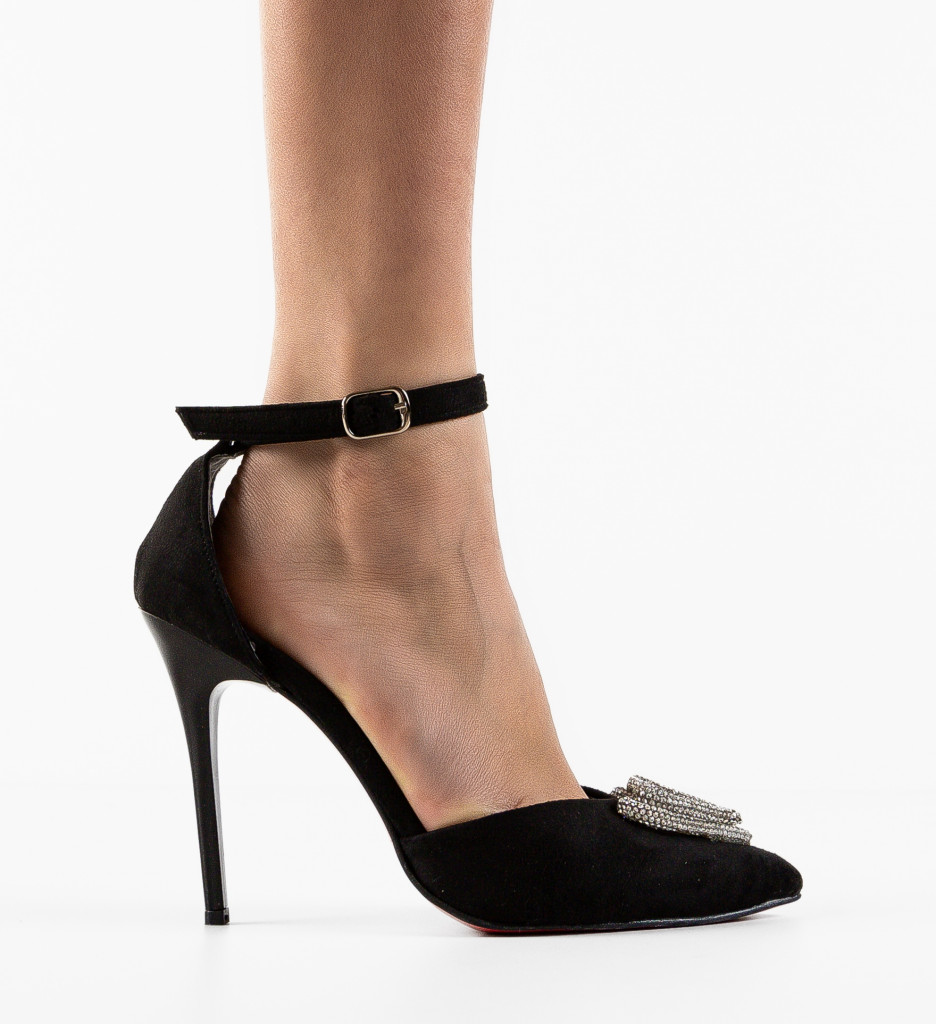 Pantofi Dama Alex cu Toc Negri | Eleganți - imagine 4