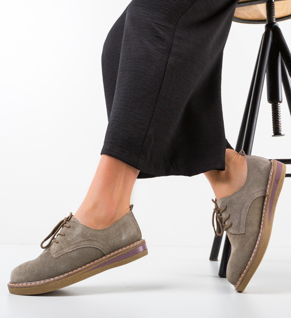 Pantofi Casual Romena Khaki - Confort Stilat