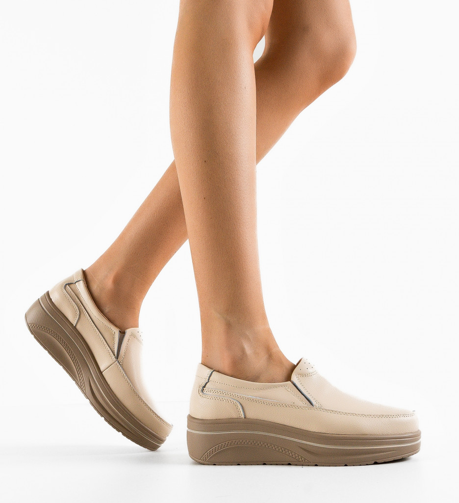 Pantofi Casual Rankin Bej | Confort Zilnic - imagine 4