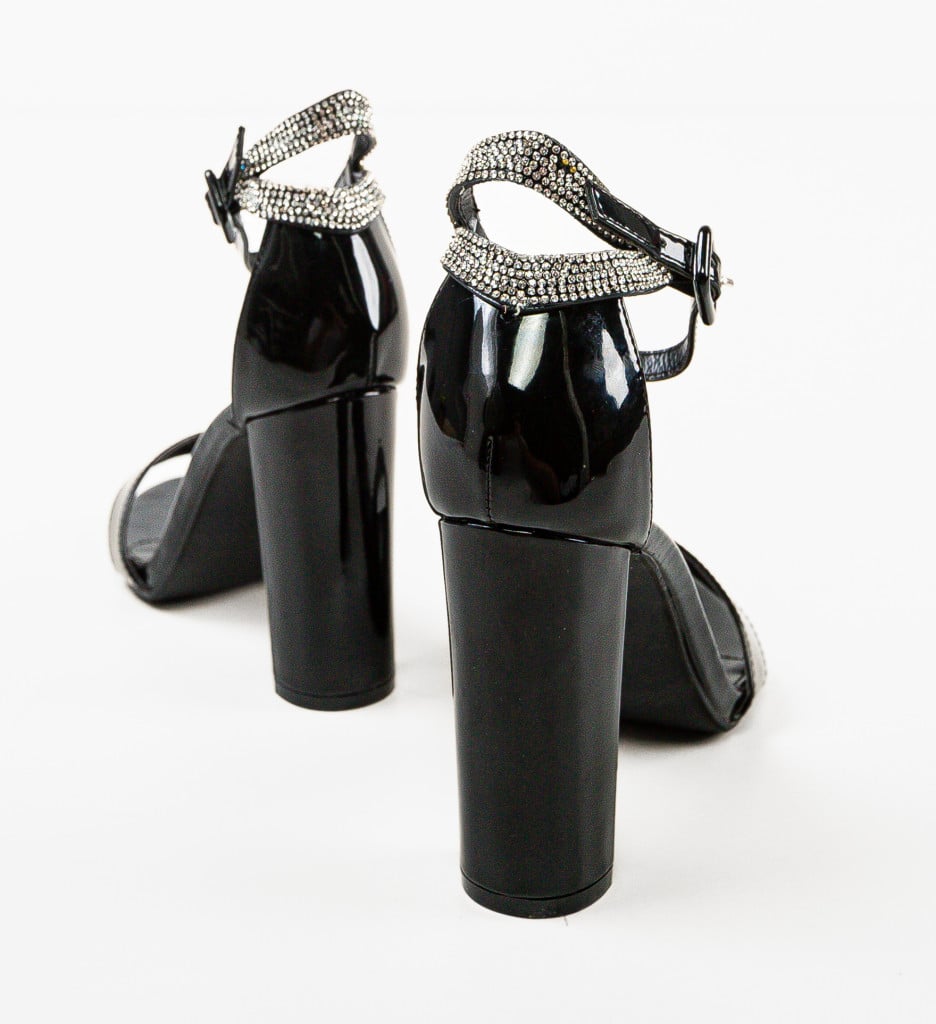 Sandale cu Toc Jalea Negre - Eleganță și Stil - imagine 10