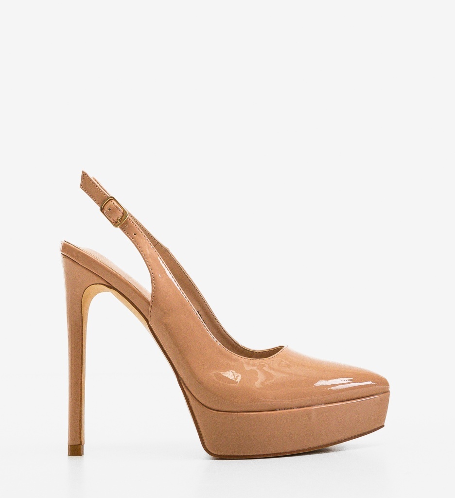Pantofi Toc Nude Uyby Depurtat | Eleganță - imagine 7