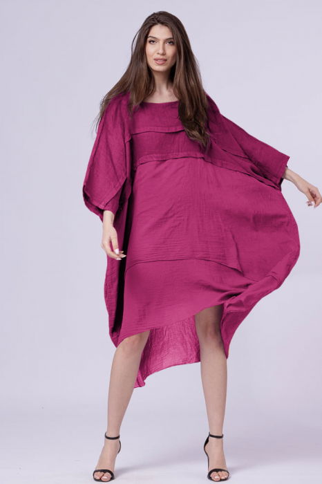 Rochie Oversize Magenta Shopika | In & Bumbac
