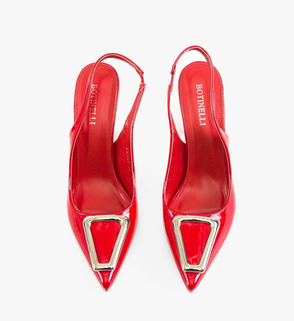 Pantofi Rosii cu Toc Eleganți Malas - imagine 5
