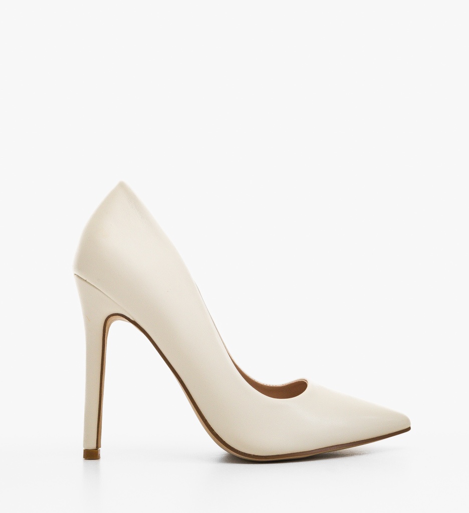 Pantofi Stiletto Dama Herbie Albi - imagine 4