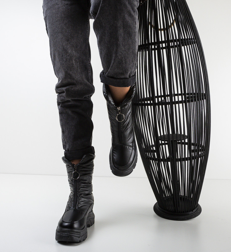Ghete Dama Moty Negre | Eleganță Urbană - imagine 2