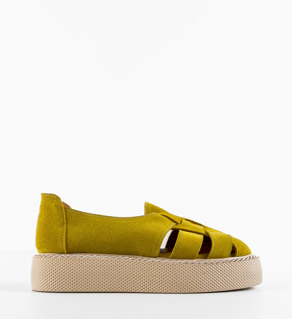 Pantofi Casual Anura Galbeni - Confort și Stil - imagine 4