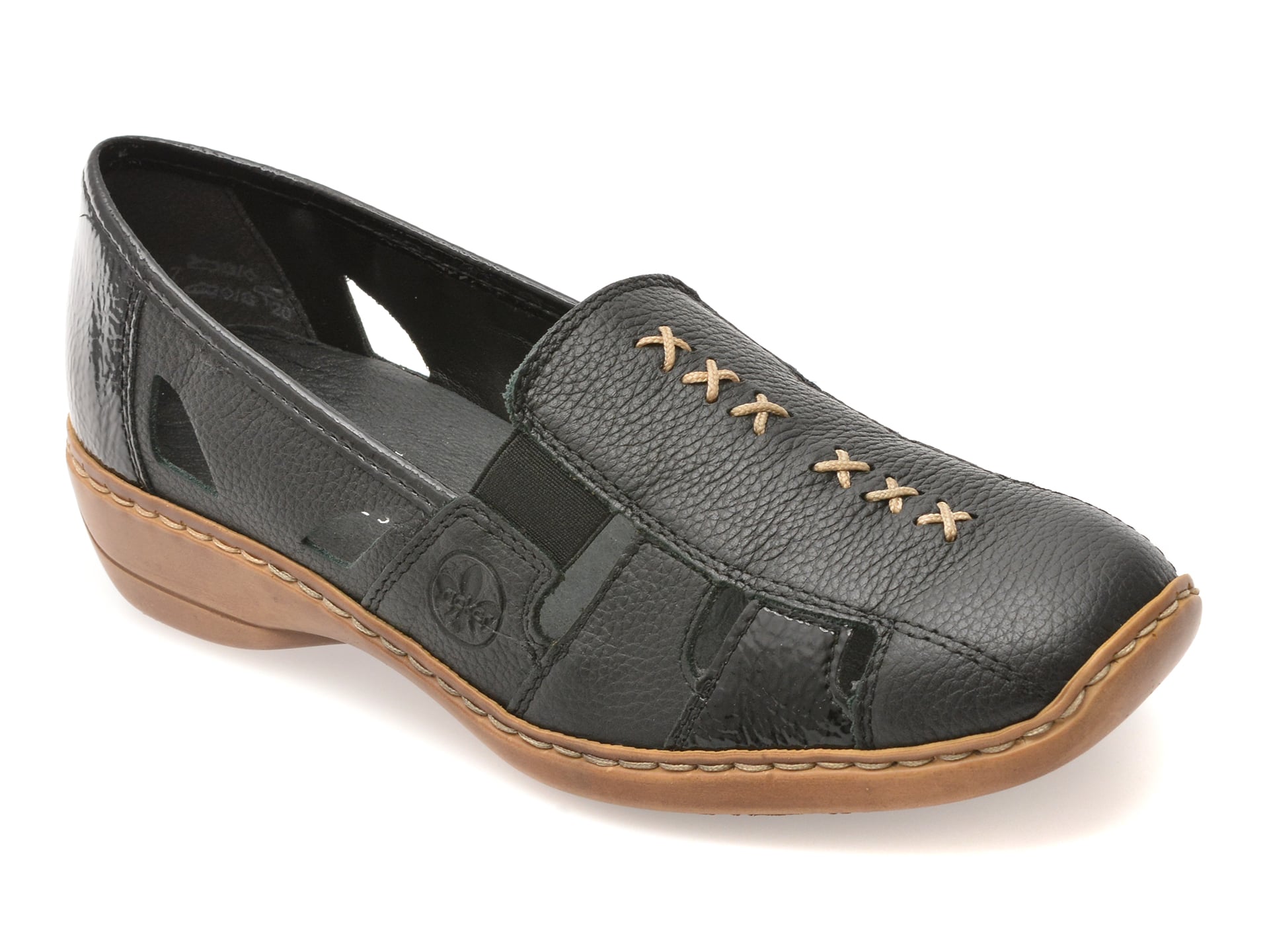 Pantofi Rieker 41385 Negri Piele Naturală Casual