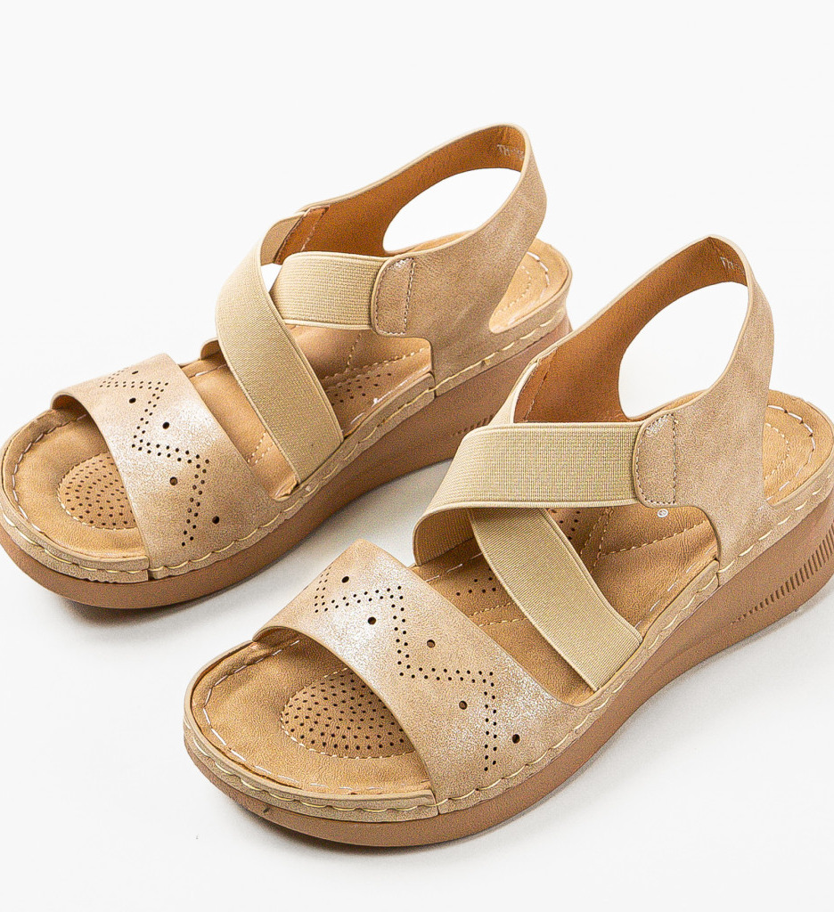 Sandale Dama Benton Khaki - Eleganță și Confort - imagine 4