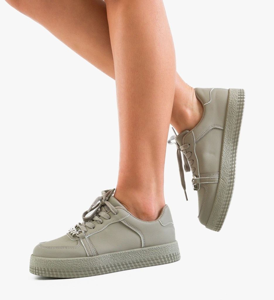 Sneakers Dama Myrga Gri - Confort Sport - imagine 4