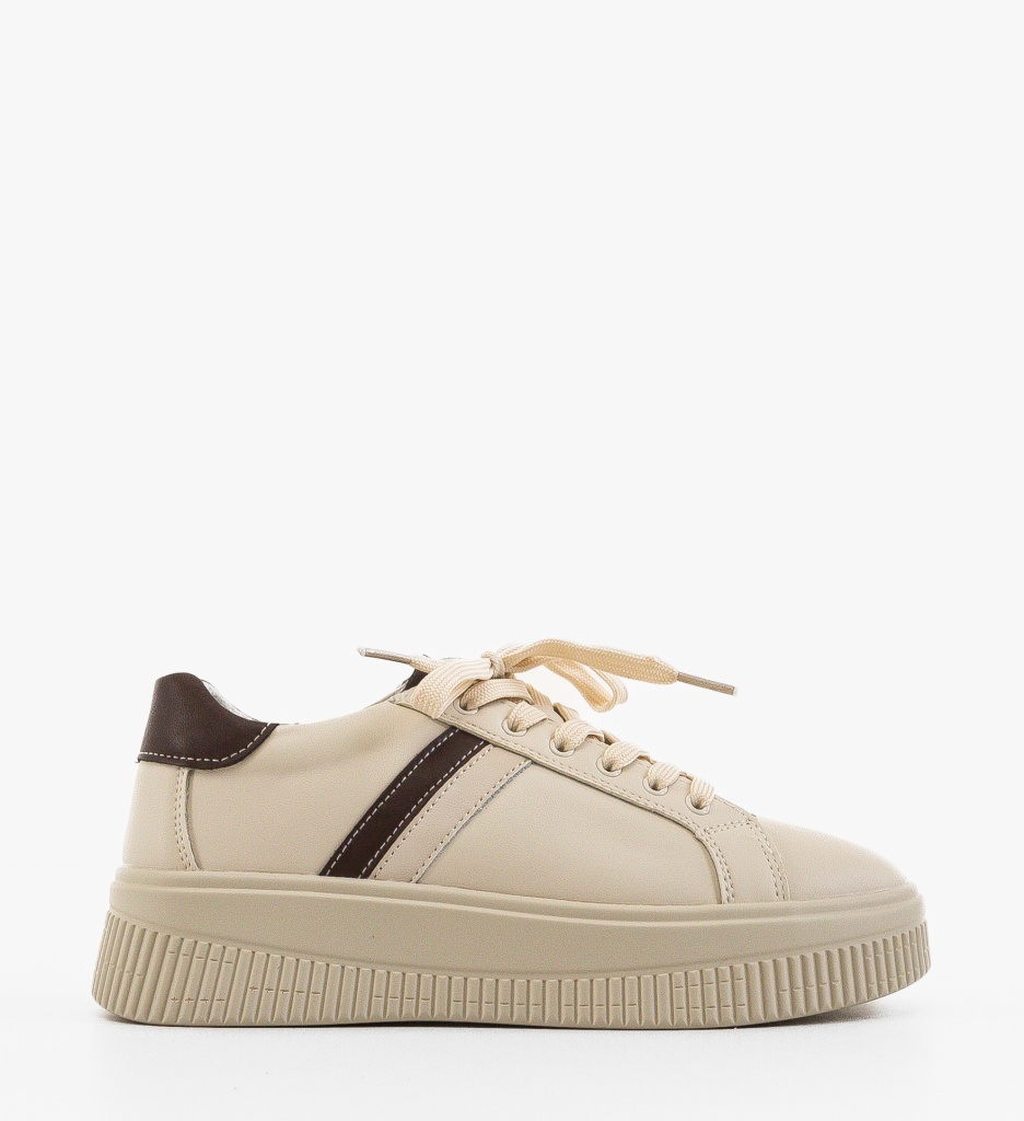 Sneakers Dama Wansa Bej 2 | Confort și Stil - imagine 4