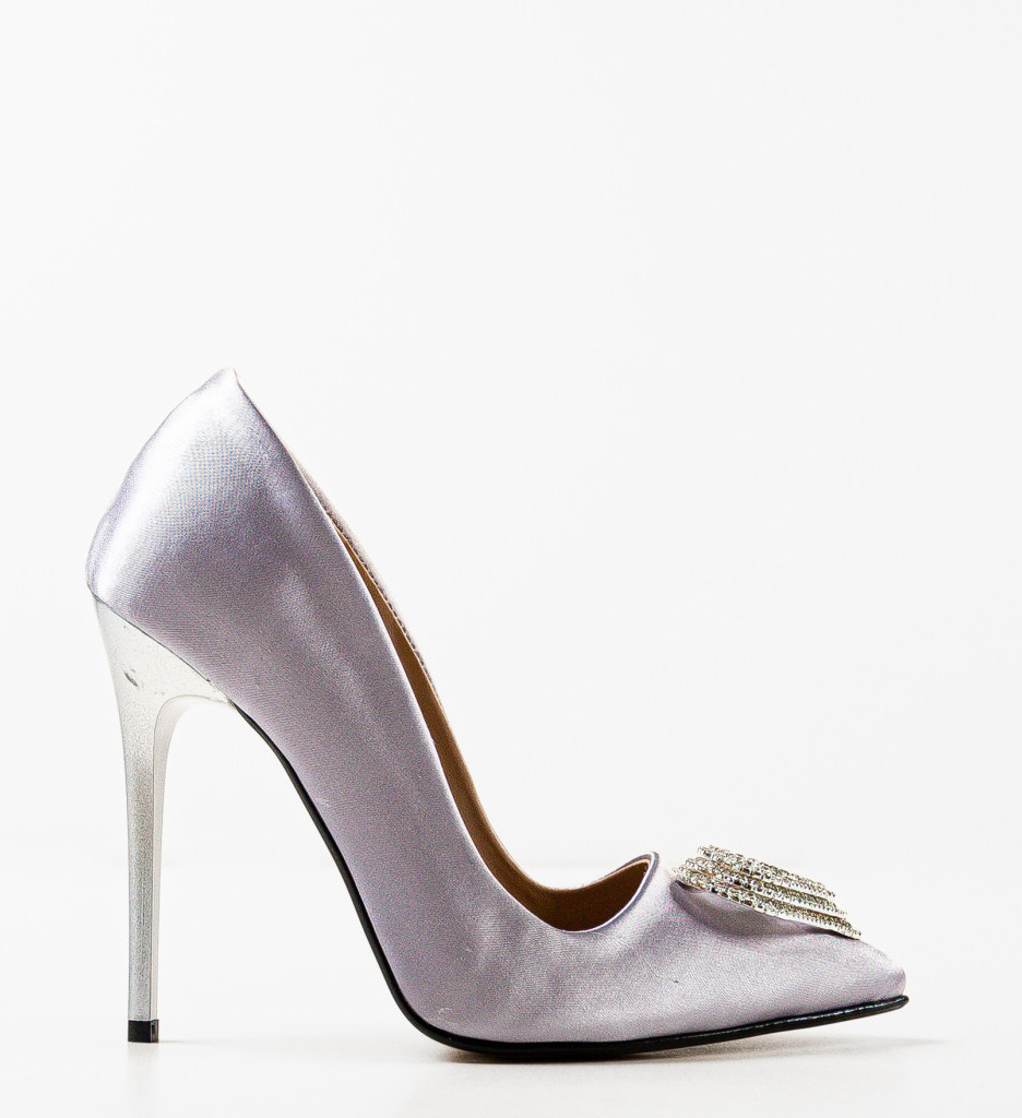 Pantofi cu toc Deltafor Gri - Eleganță și Stil - imagine 3