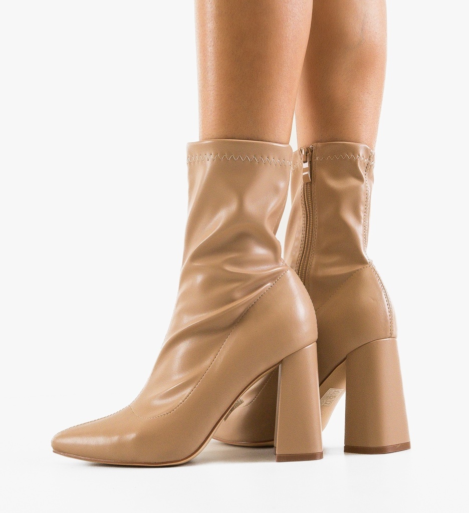 Botine Lopedia Bej Depurtat | Eleganță și Stil
