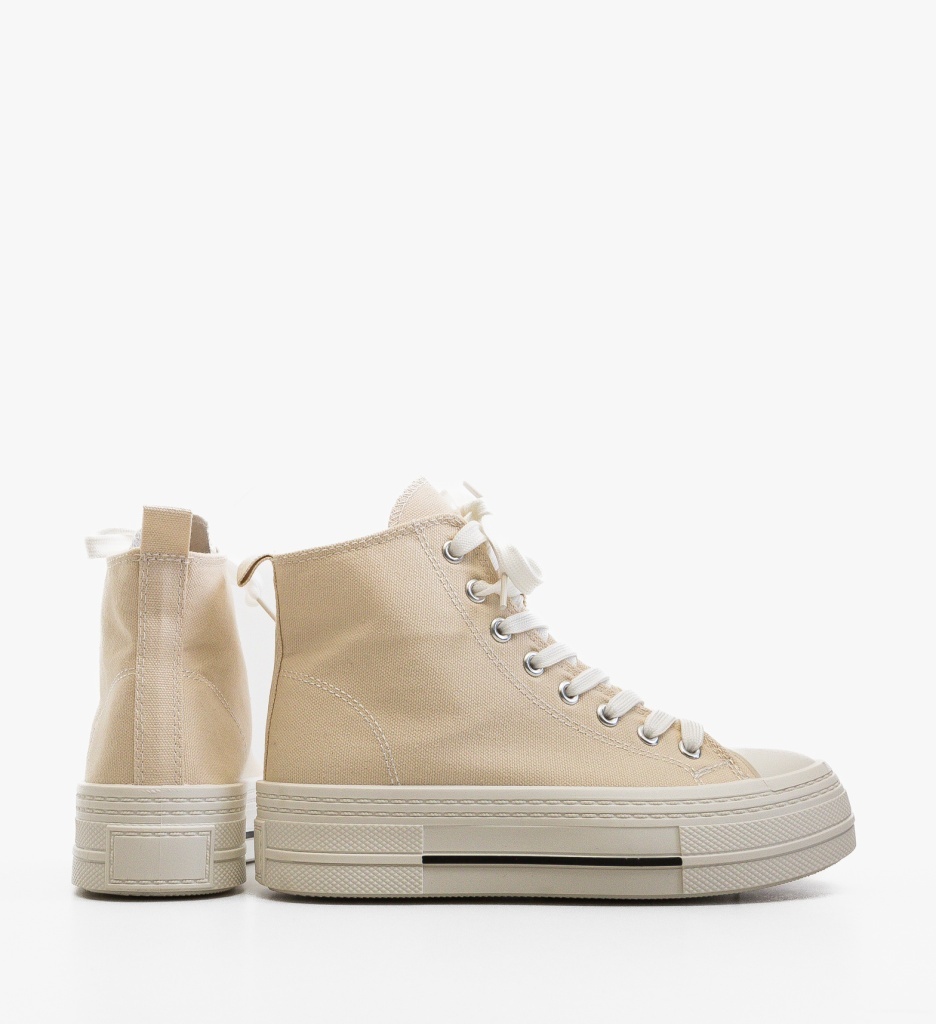 Sneakers Dama Sketty Bej - Confort Sport - imagine 4