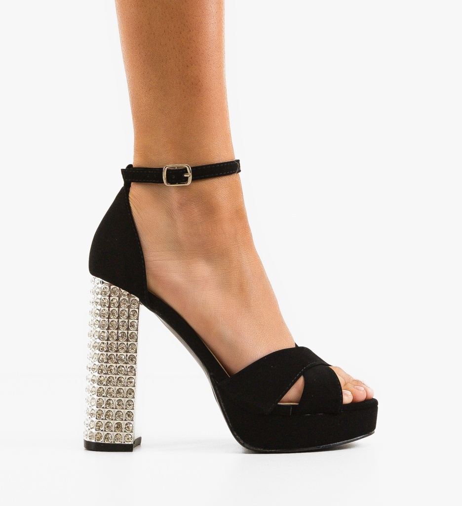 Sandale cu Toc Hanse Negre | Eleganță Maximă - imagine 6