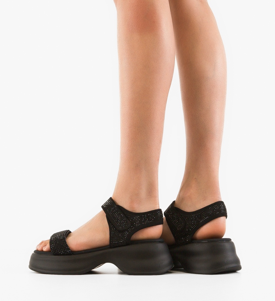 Sandale dama Ross Negre Elegante