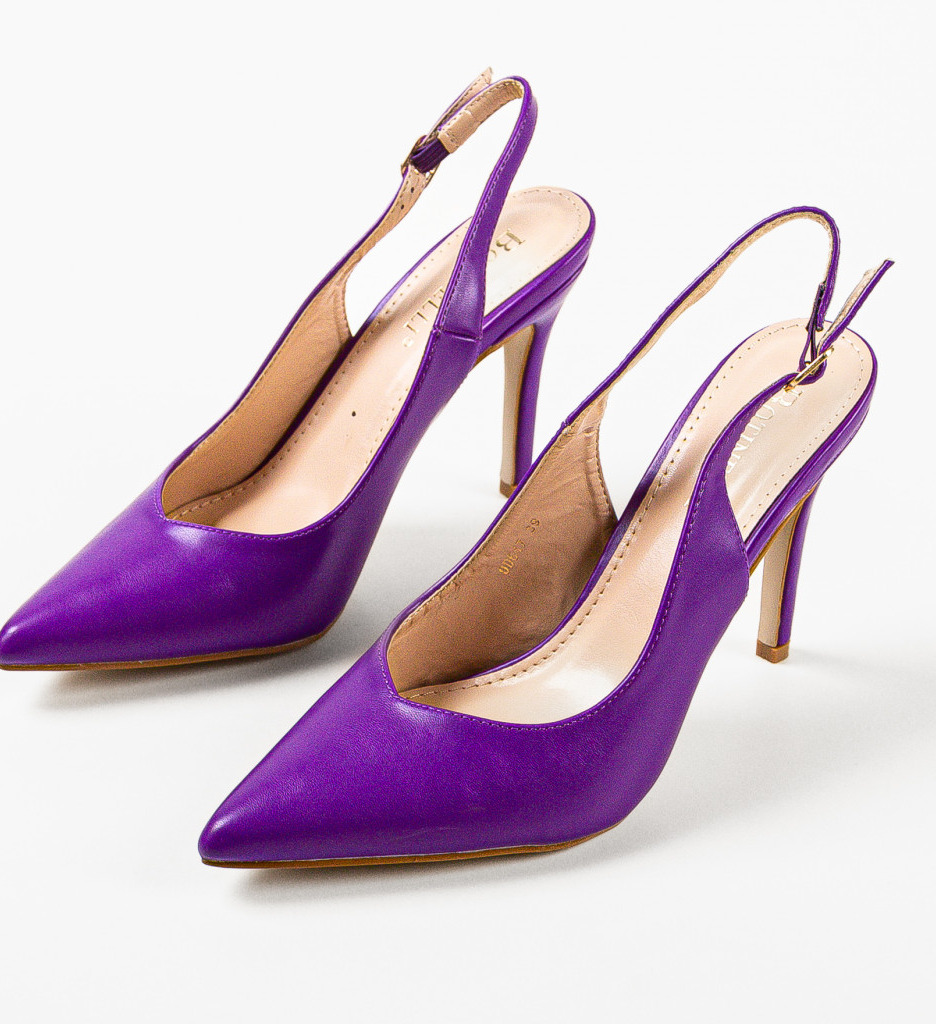 Pantofi cu toc Amani Mov - Eleganță și Stil - imagine 7