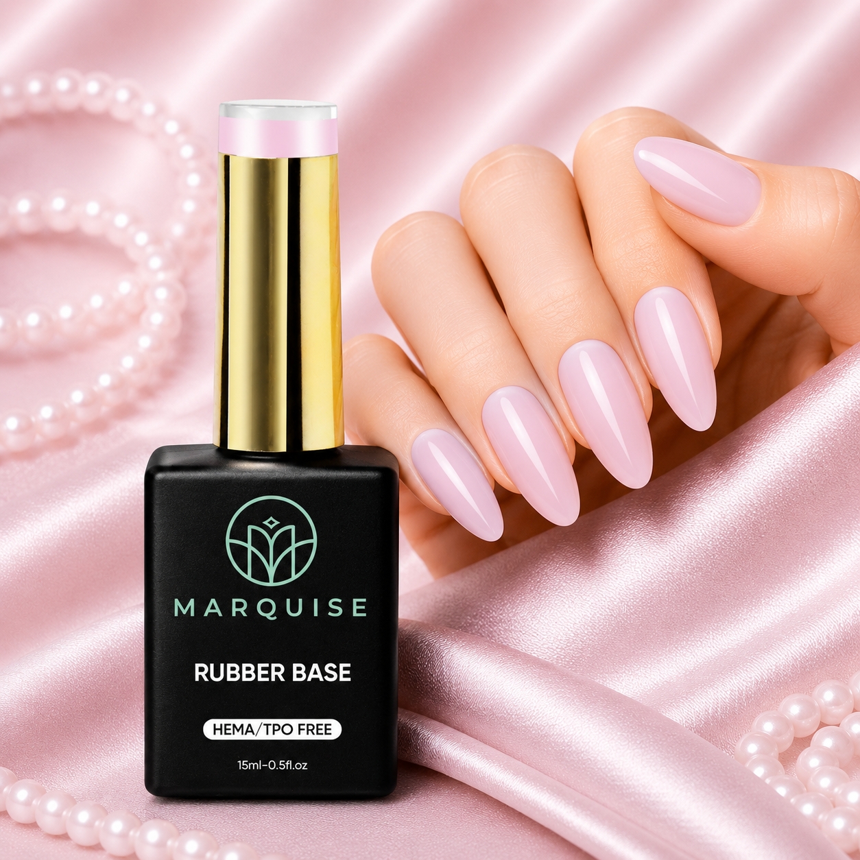 Rubber Base HEMA/TPO FREE Marquise Cover, 15 ml - imagine 2