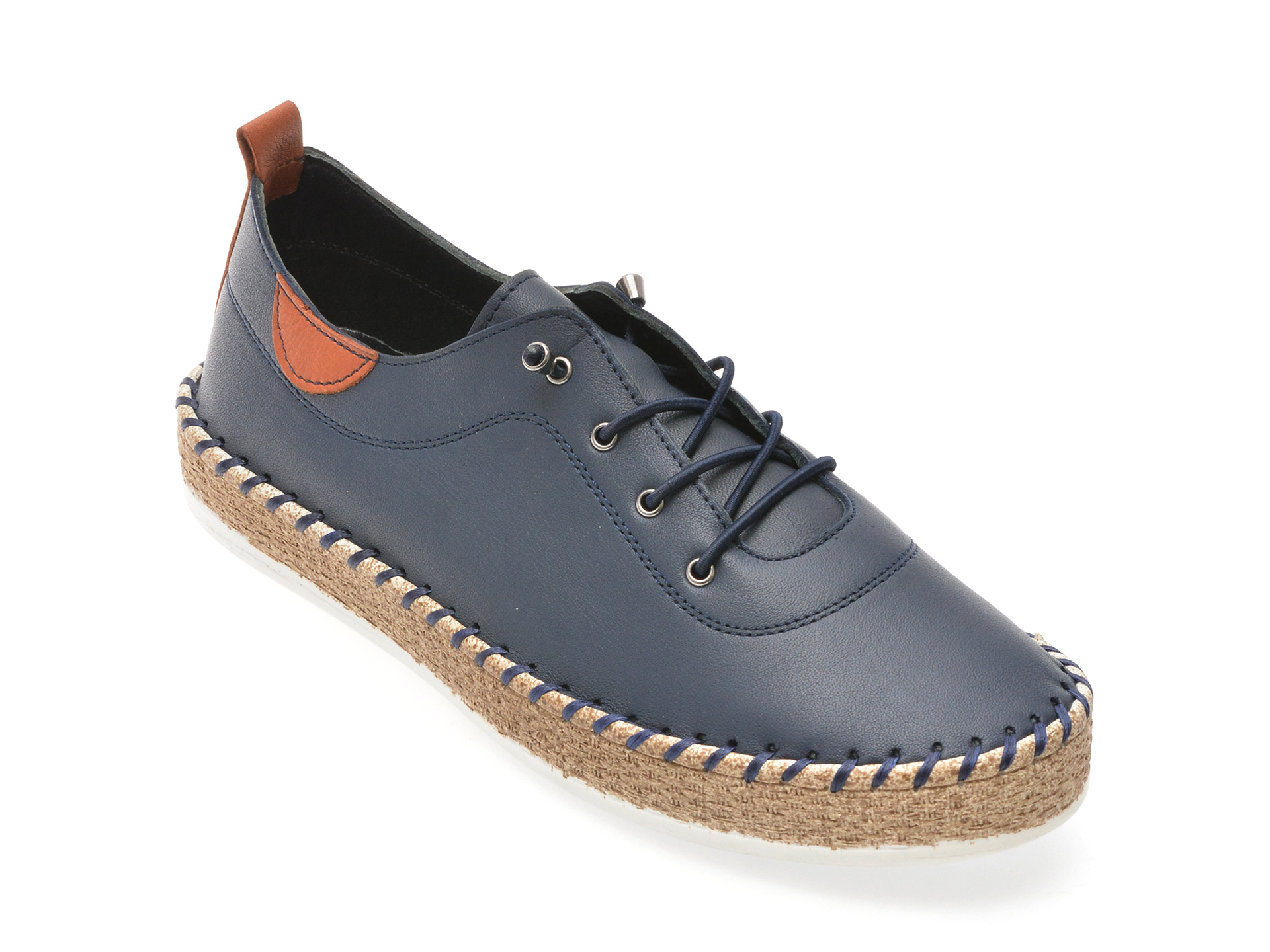 Pantofi EVIDA Bleumarin din Piele Naturală
