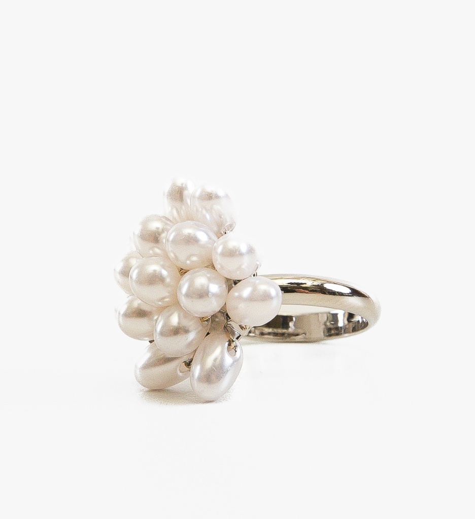 Inel Perlly Argintiu - Accesoriu Elegant - imagine 6