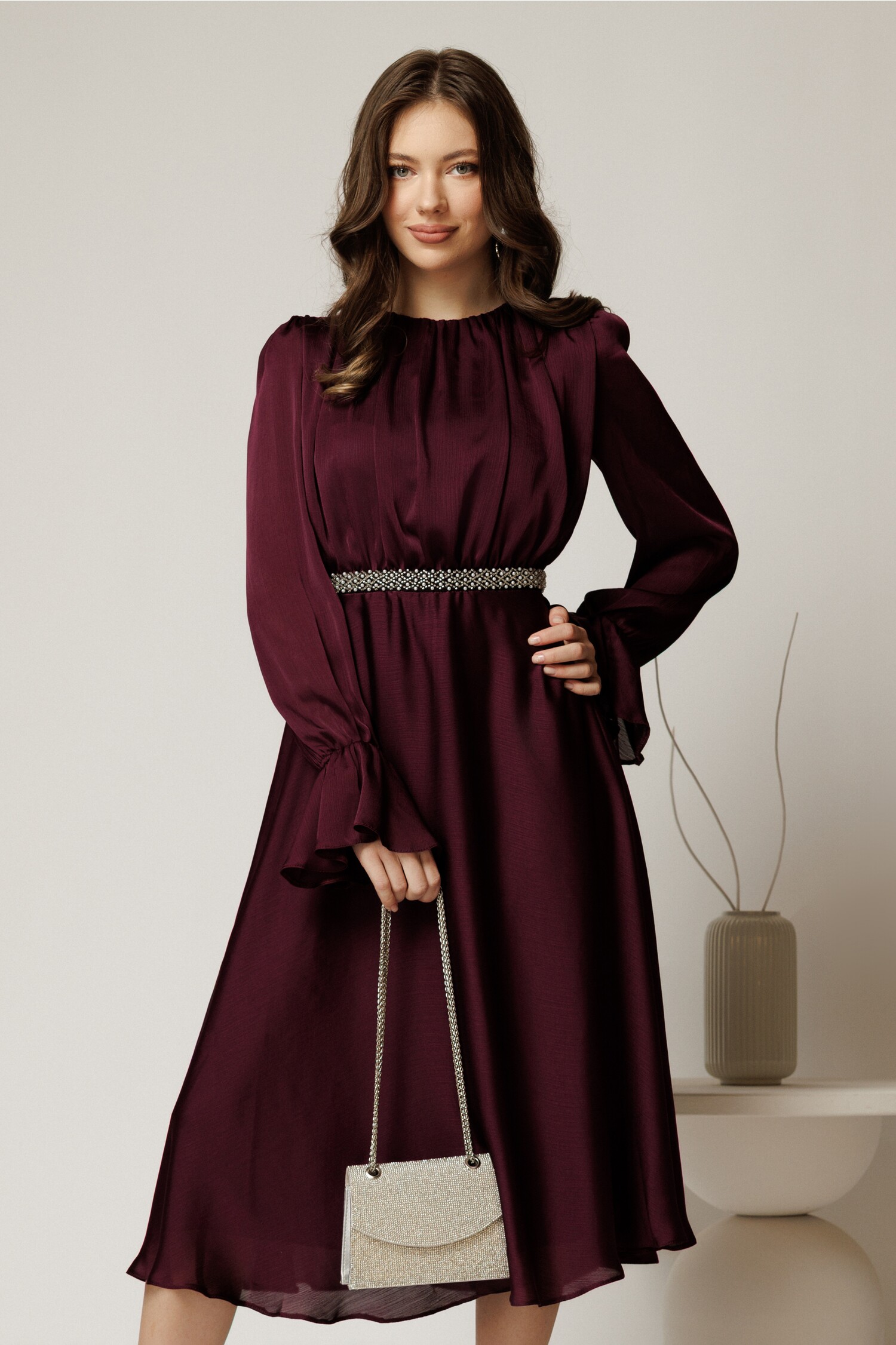 Rochie DY Fashion Mov Prună Elegantă