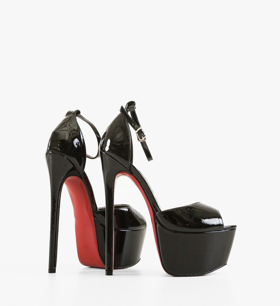 Sandale Ninesa Negre cu Toc Elegante - imagine 5