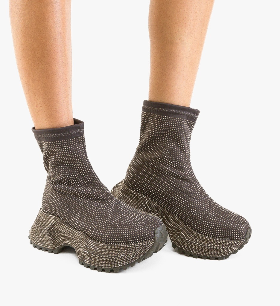 Sneakers Dama Ojjre Gri - Confort Sport - imagine 5
