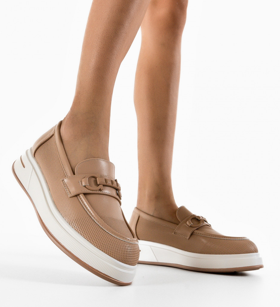 Pantofi Casual Kores Bej - Confort și Stil - imagine 2