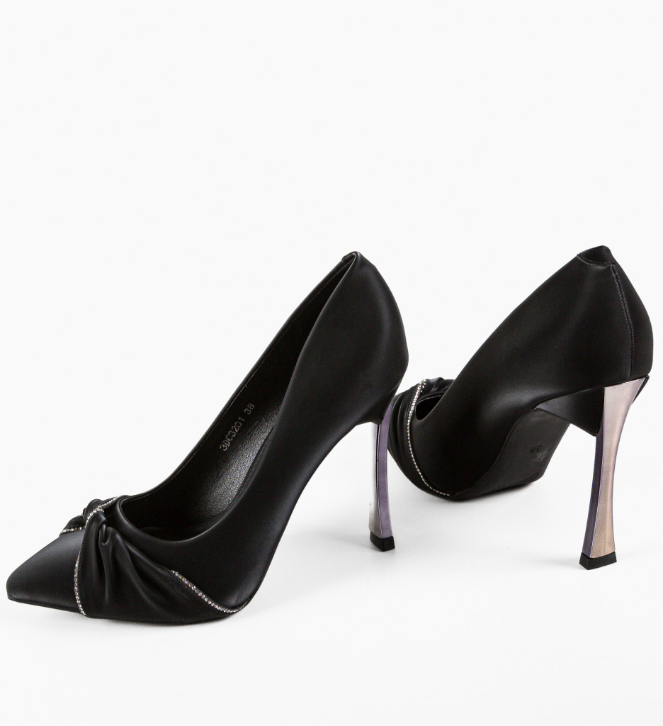 Pantofi Manabay Negri Eleganți cu Toc