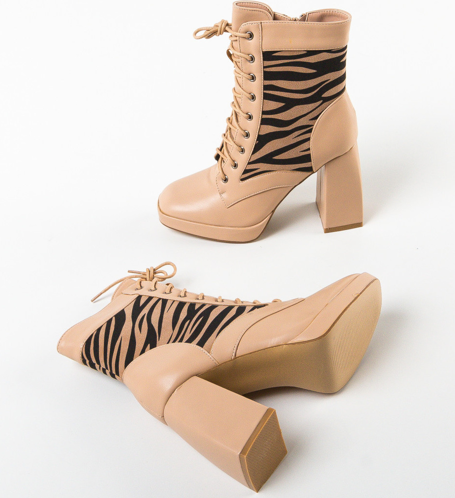 Botine Dama Lokan Bej - Eleganță și Confort - imagine 3