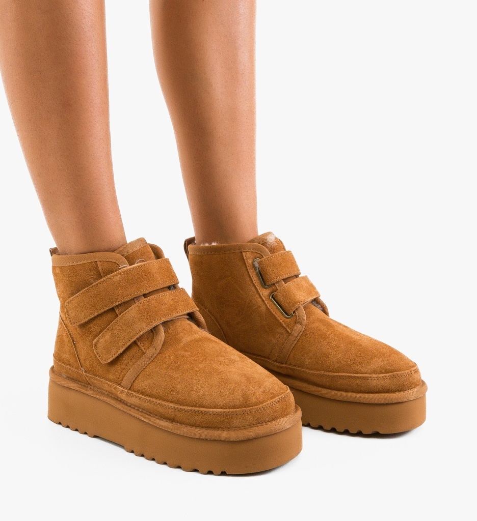 Ghete Dama Ohana Camel - Eleganță și Confort - imagine 2