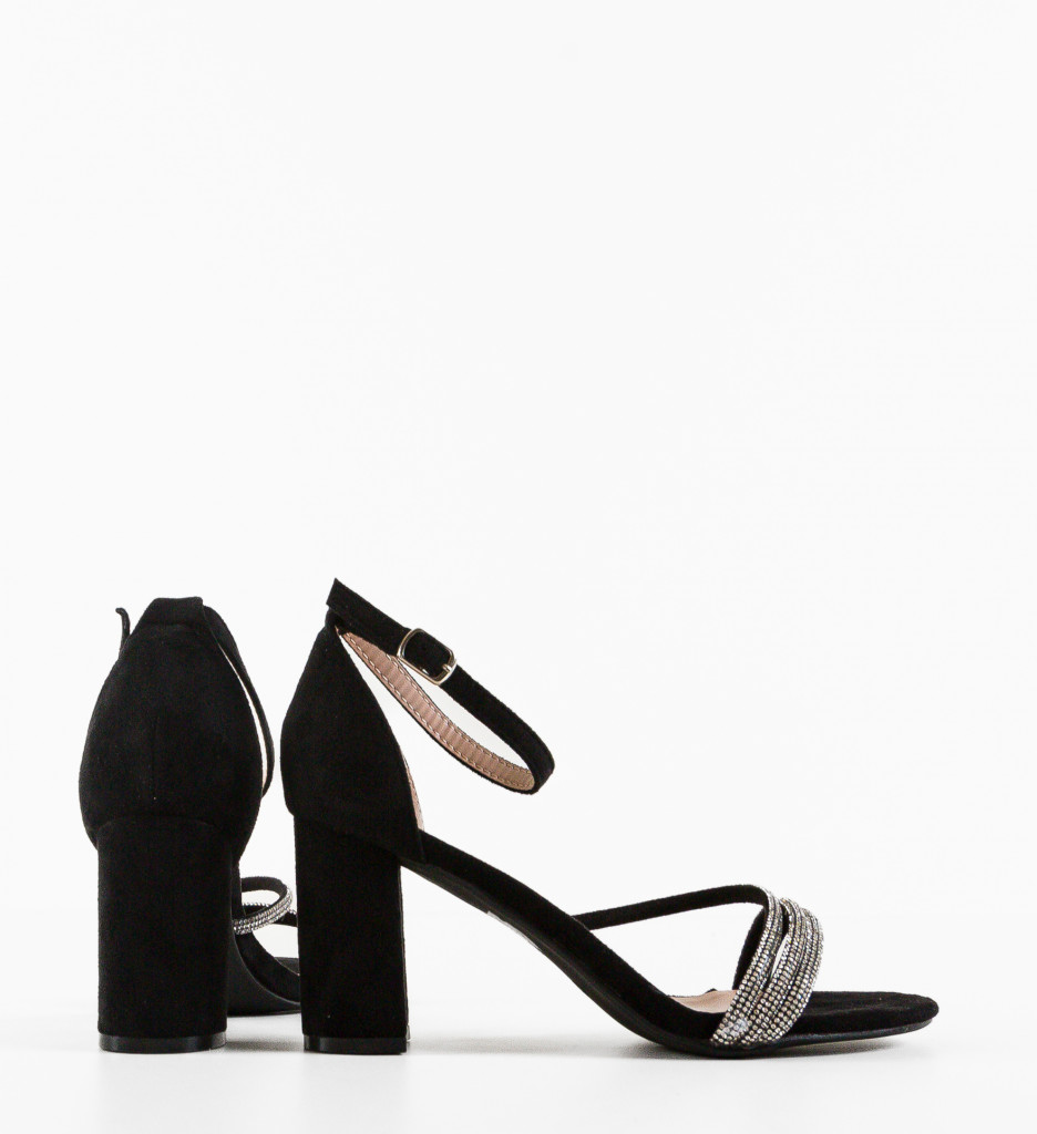 Sandale cu Toc Stacey Negre | Eleganță Maximă - imagine 5