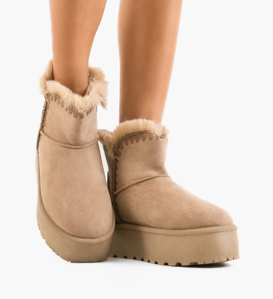 Cizme Comode Tip Ug Khaki | Confort Termic - imagine 4