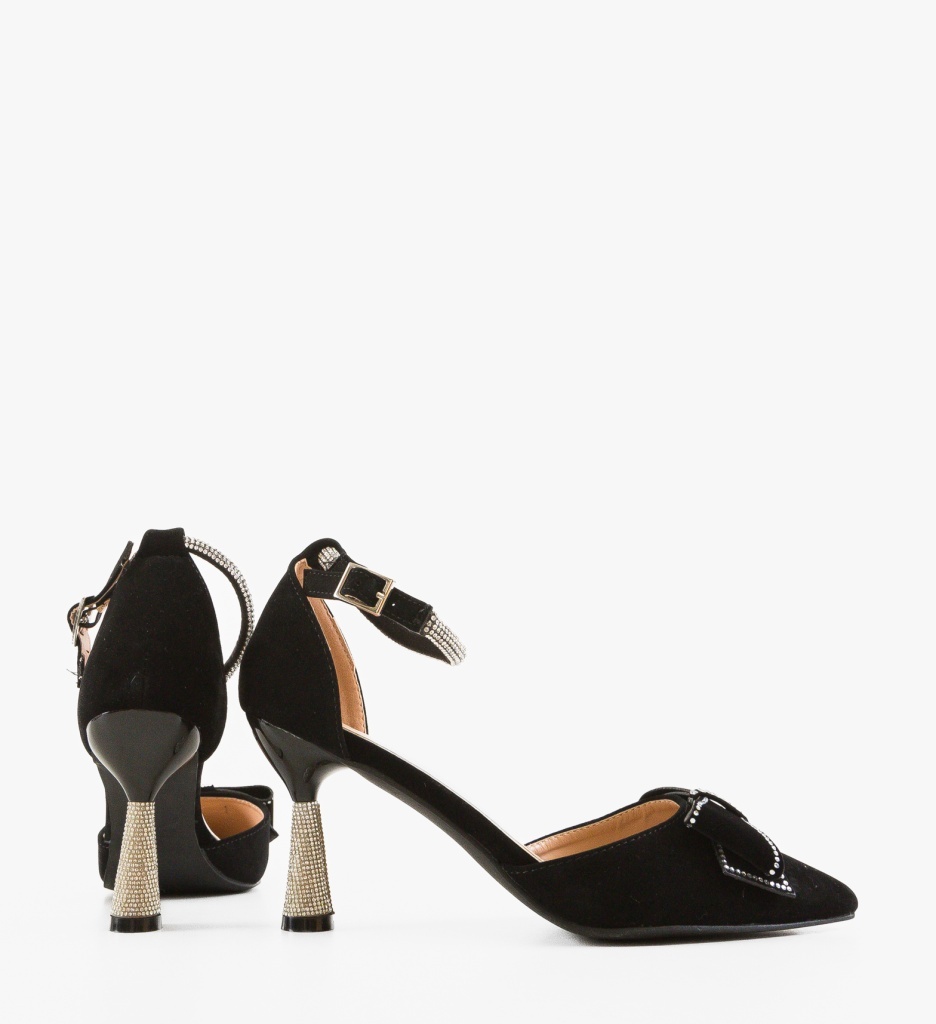 Pantofi dama Herakliom Negri eleganți cu toc - imagine 5