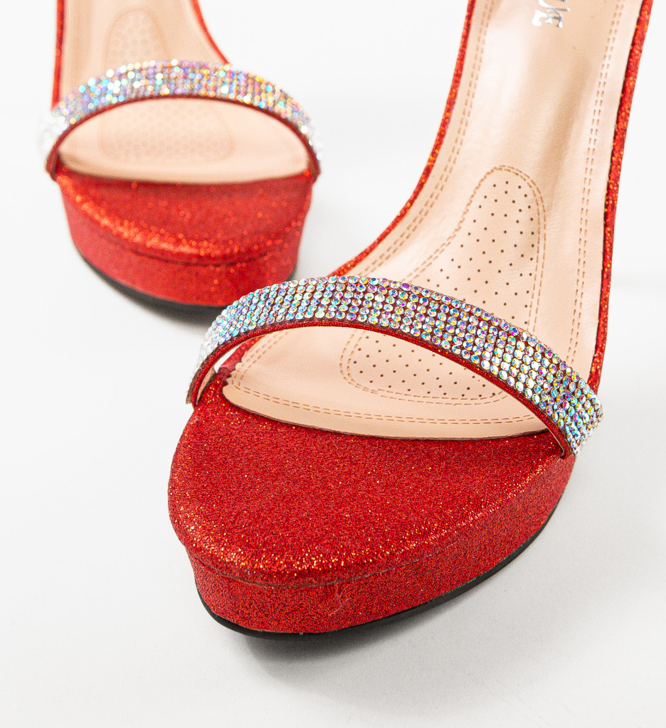 Sandale cu toc rosii Zaurbe - Eleganta la fiecare pas - imagine 6