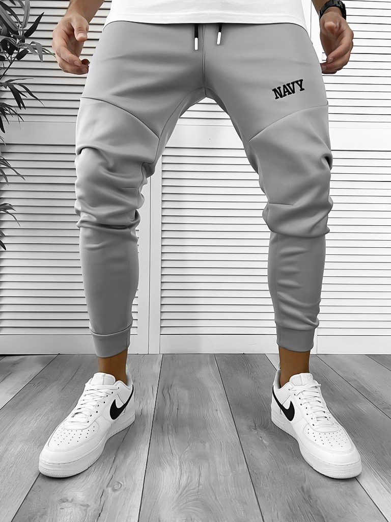 Pantaloni Trening Conici Gri | Stil și Confort