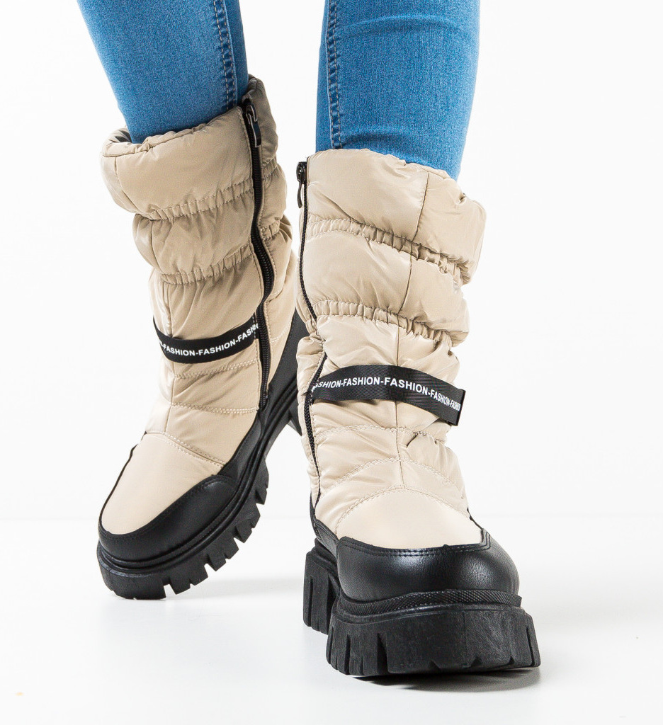 Ghete Dama James Khaki - Stil & Confort - imagine 2
