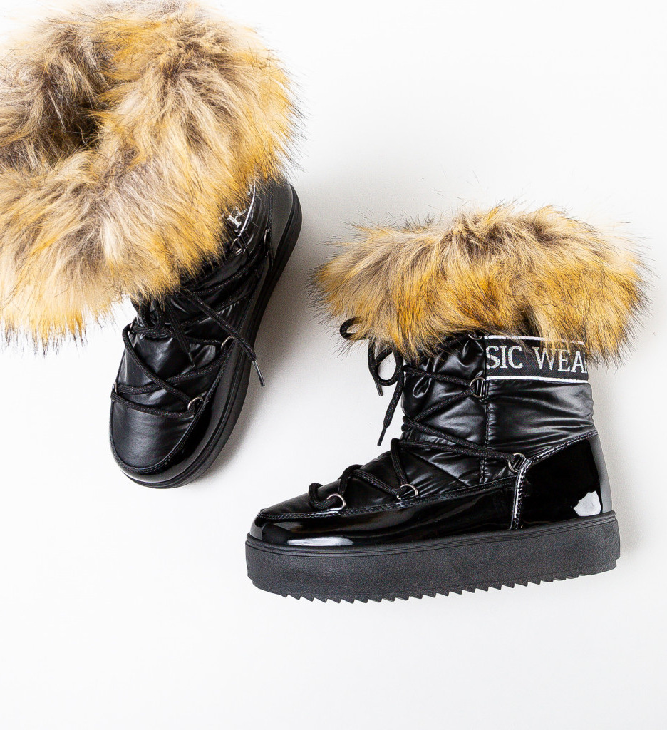 Ghete Dama Mantea Negre | Stil Versatil - imagine 6