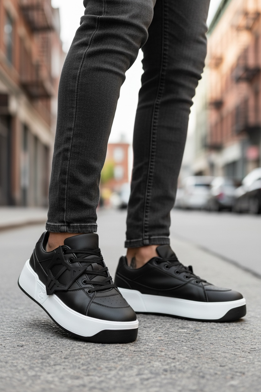 Adidași Casual Bărbați WOLF Negri