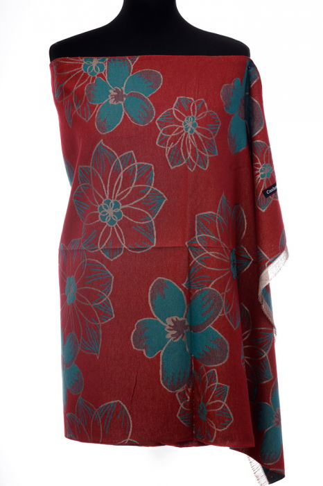 Eșarfă Casmir Dublă Față Shopika | Design Floral