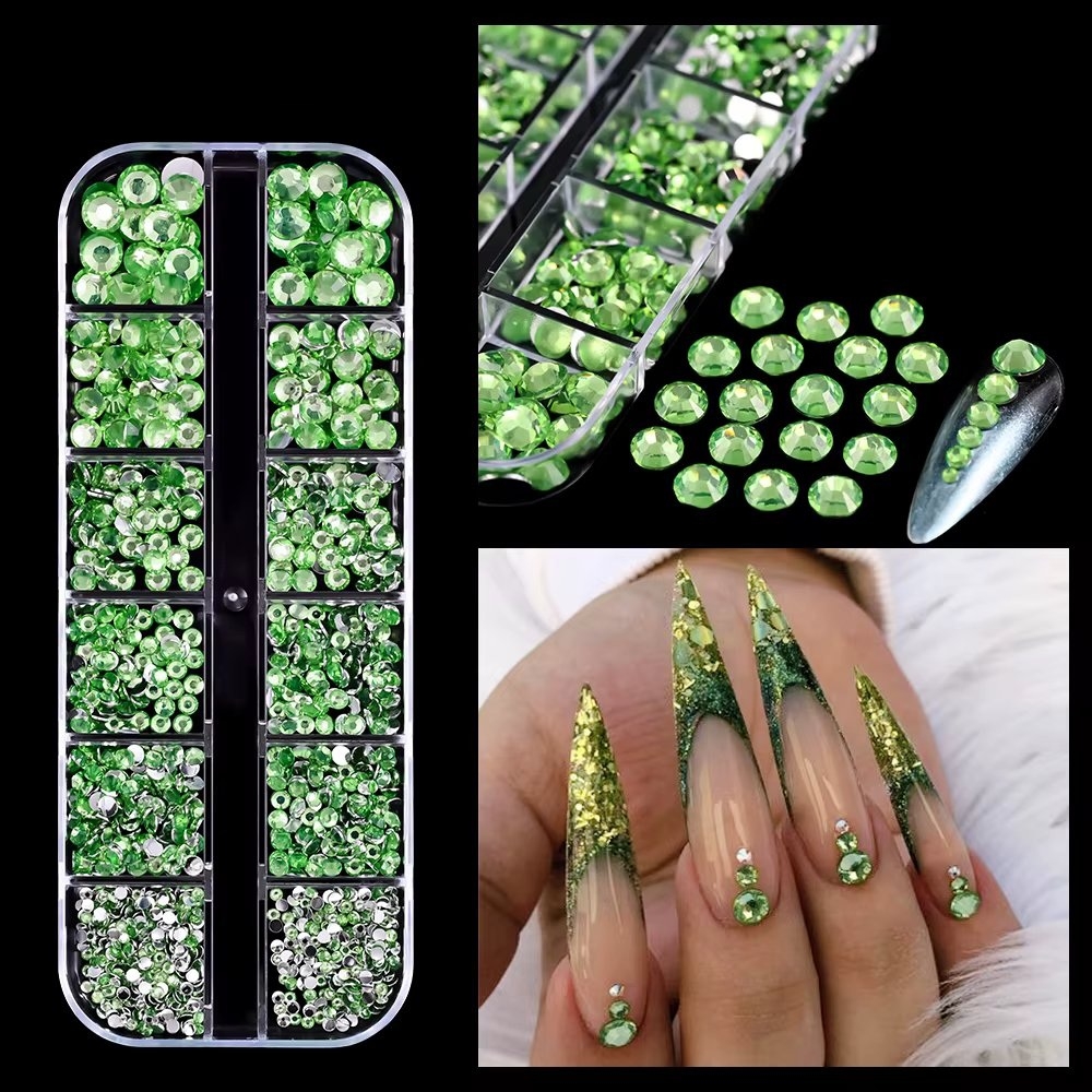 Strasuri Unghii Marquise RHINE49 Verde