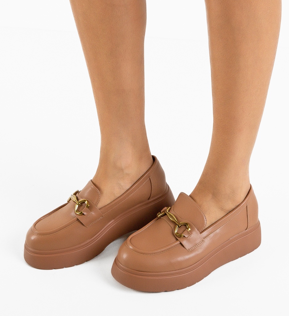 Pantofi Casual dama Gift Bej - Confort & Stil - imagine 4